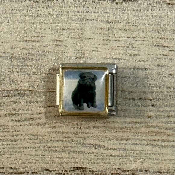 Jewelry - Black Pug Italian Charm Bracelet Link